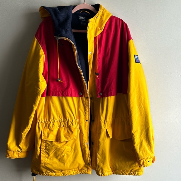 Polo Ralph Lauren Other - Vntg Polo Fleece Lined Hooded Jacket